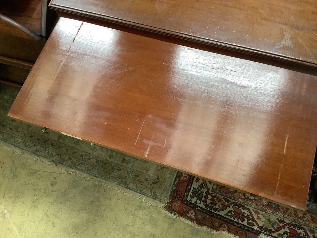 A George III style mahogany chest of four drawers, with brushing slide, width 78cm depth 45cm height 83cm